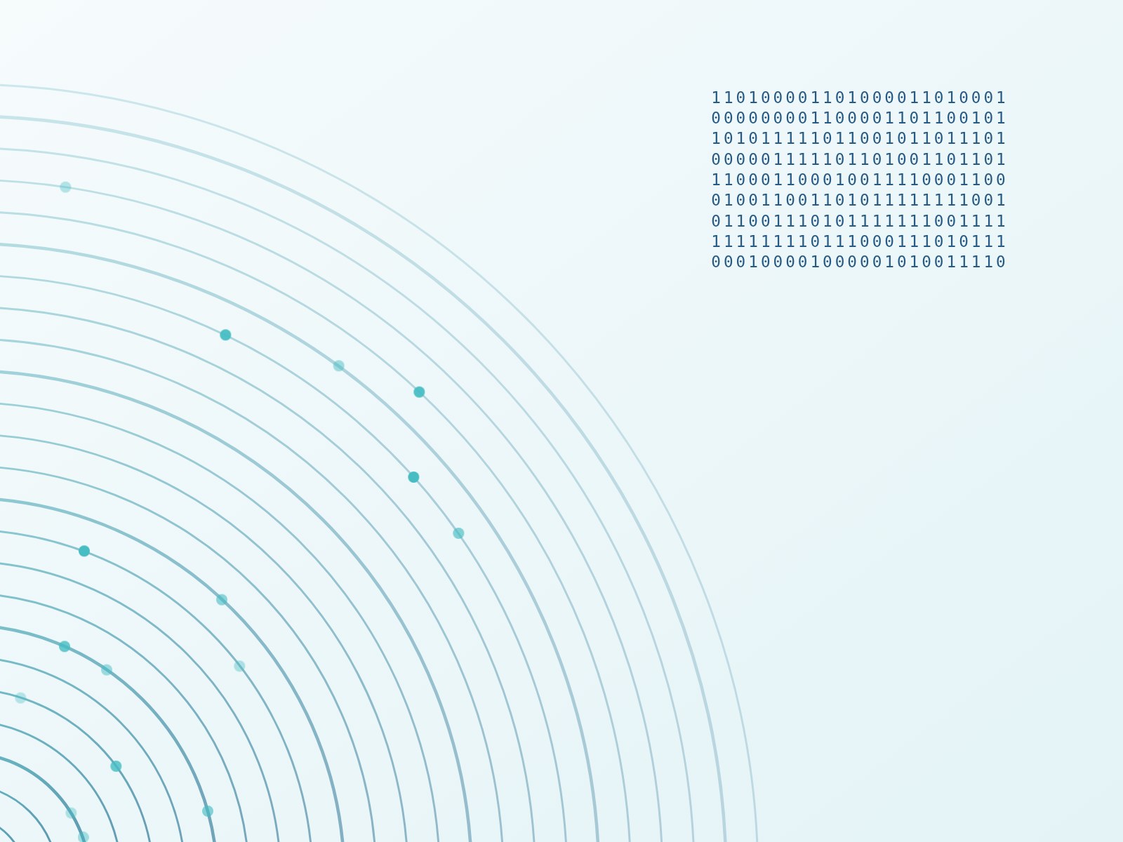 Abstract concentric ripples in teal and navy